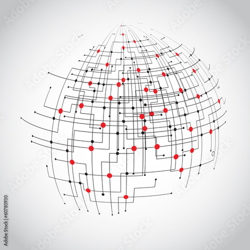 Abstract technology globe