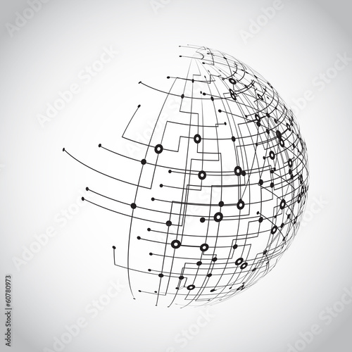 Abstract technology globe