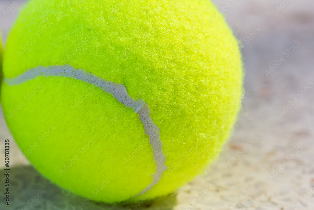 Close up of a tennis ball