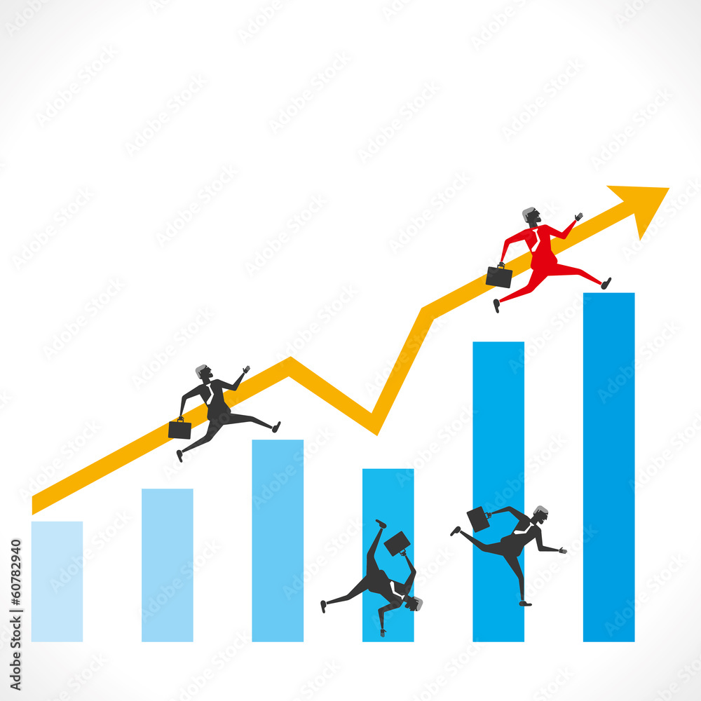 business growing competition concept vector business growing competition concept vector