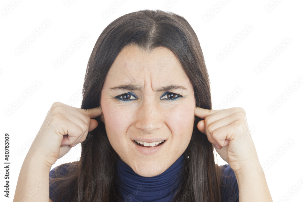 Woman With Fingers in Her Ears Woman With Fingers in Her Ears