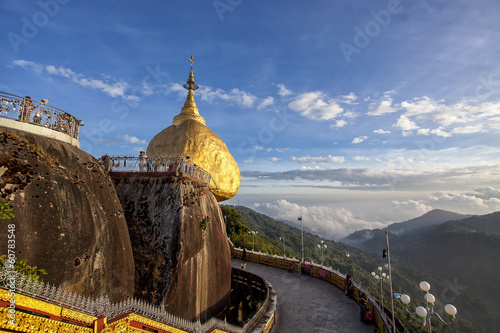 Fotografie, Tablou Landscape around Golden Rock in Myanmar