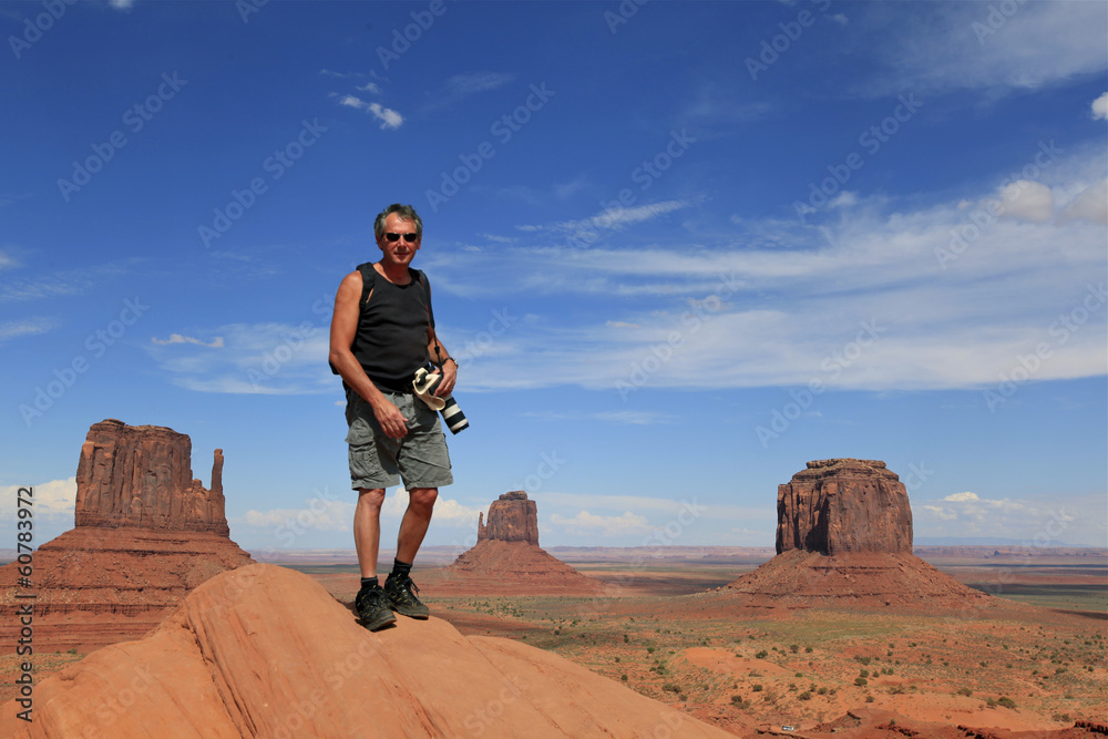 homme à Monument Valley, Arizona