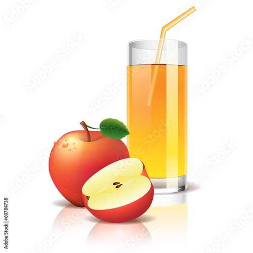 Apple juice vector illustration