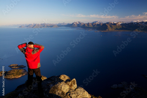 Man with scenic panorama © harvepino