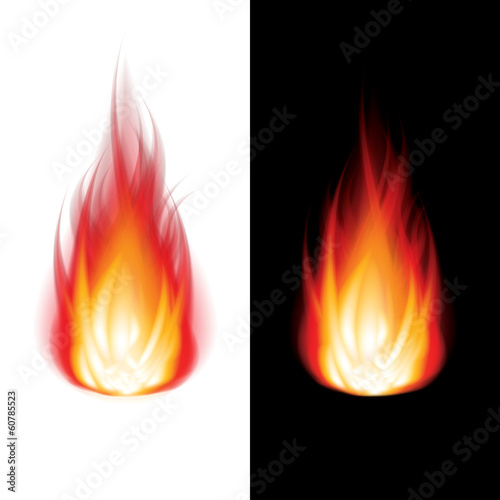 Fire black and white background vector