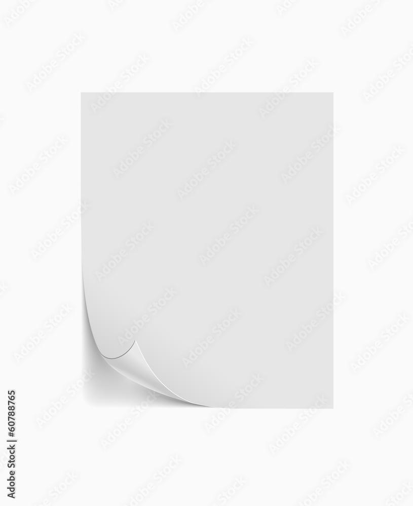 Empty paper sheet Empty paper sheet