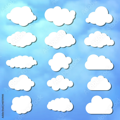 Vector illustration of clouds collection © sommersby