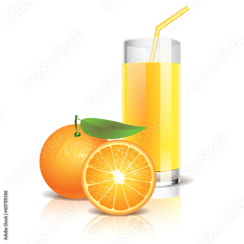 Orange juice vector illustration