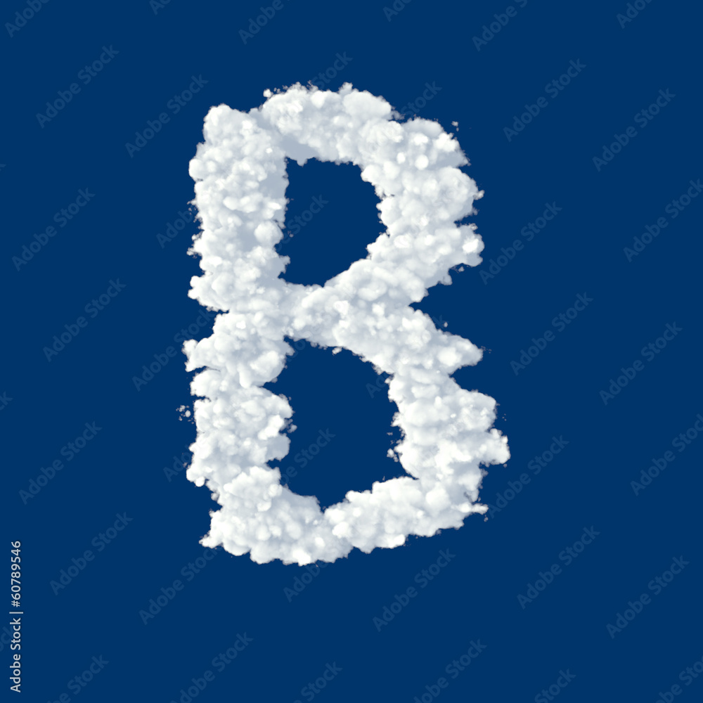 Clouds in shape of the letter B