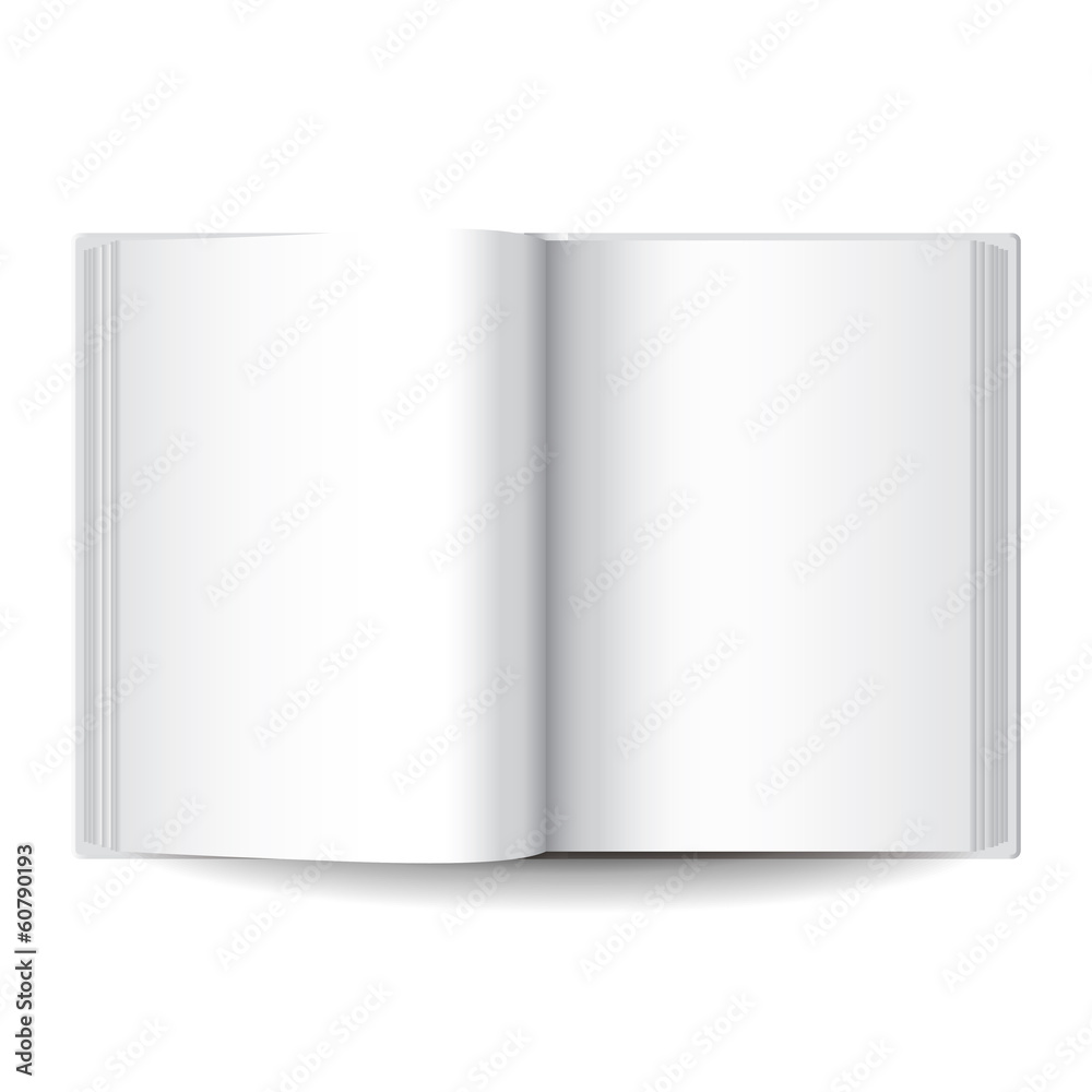 White opened book isolated vector White opened book isolated vector