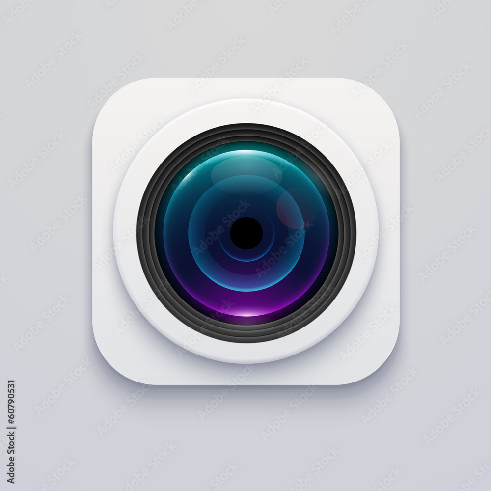 Camera or photo app icon. Vector illustration for your design Camera or photo app icon. Vector illustration for your design