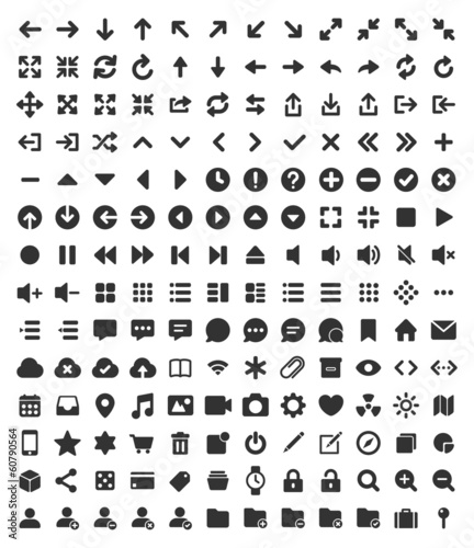 168 Pixel perfect line icons pack for your design photo
