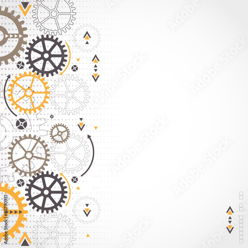 Abstract technology background. Cog wheel theme