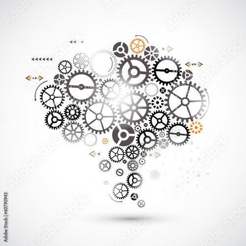 Abstract technology background. Cog wheel theme