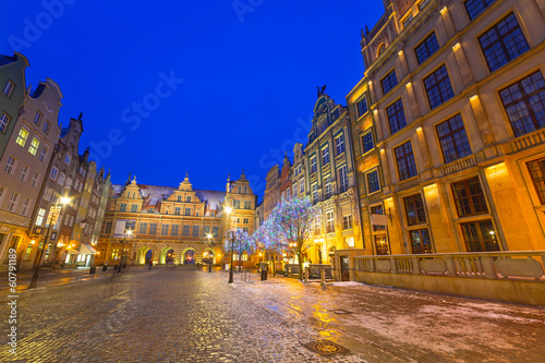 Architecture of old town in Gdansk, Poland