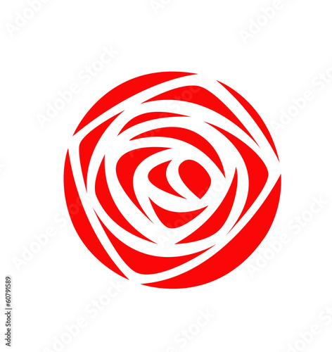 red rose icon   vector
