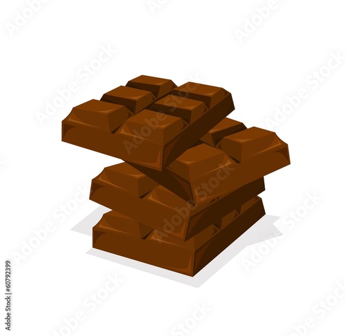 Stack of chocolate bar vector