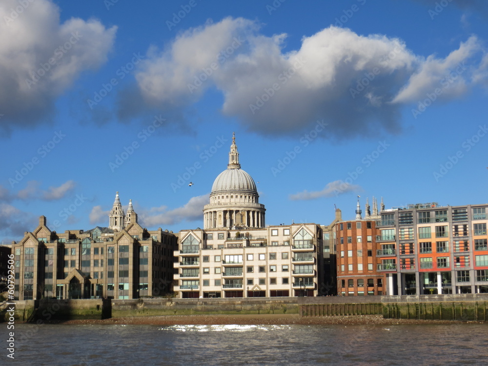 Cityscape with St Paul's cathedral