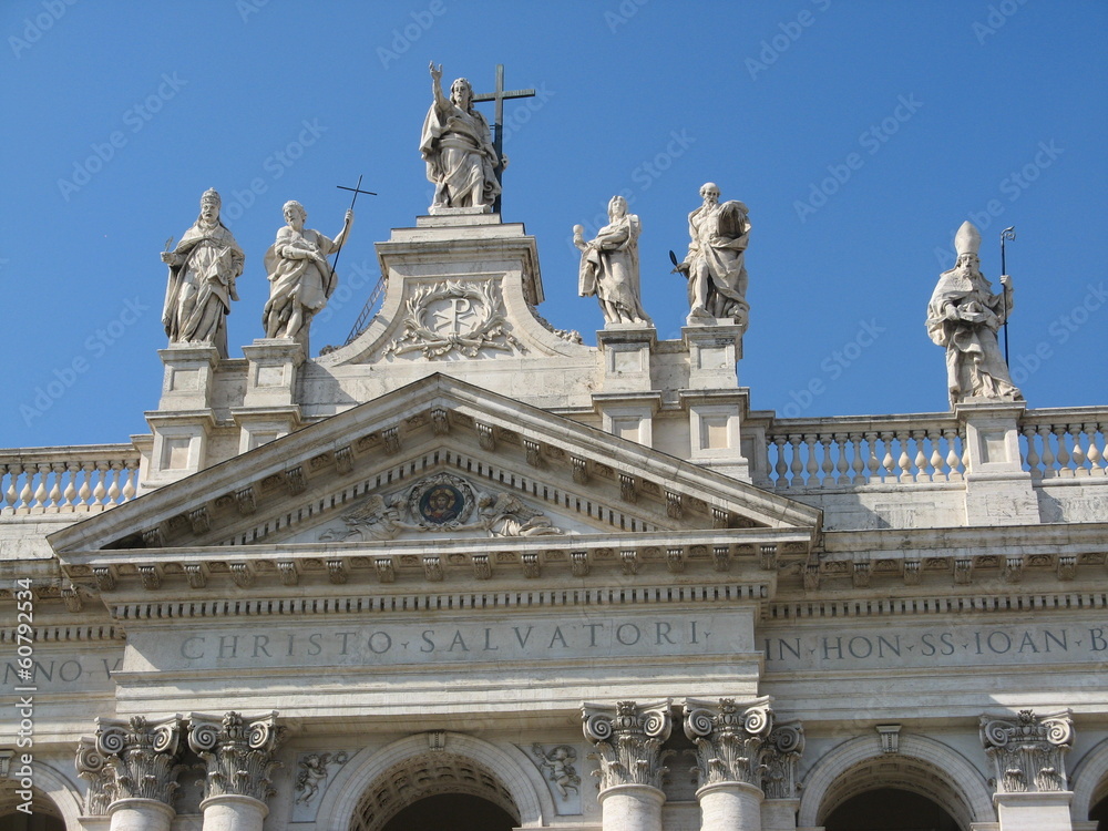 Italie - Rome - Façade Basilique Saint-Jean de Latran