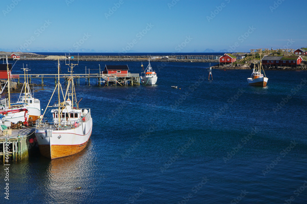Naklejka premium Fishing boats