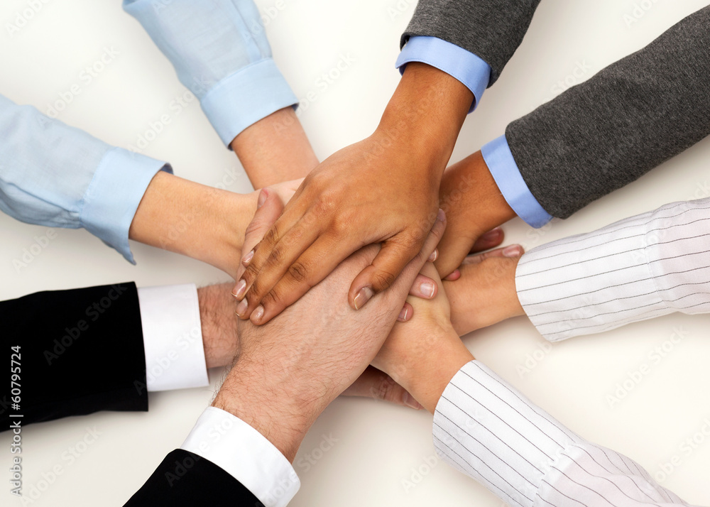group of businesspeople celebrating victory