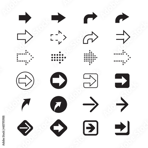 black and white arrows signs