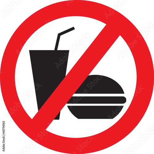 No eat and drink vector symbol