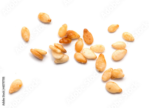 sesame seeds on a white background. macro