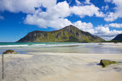 Scenic beach in Norway