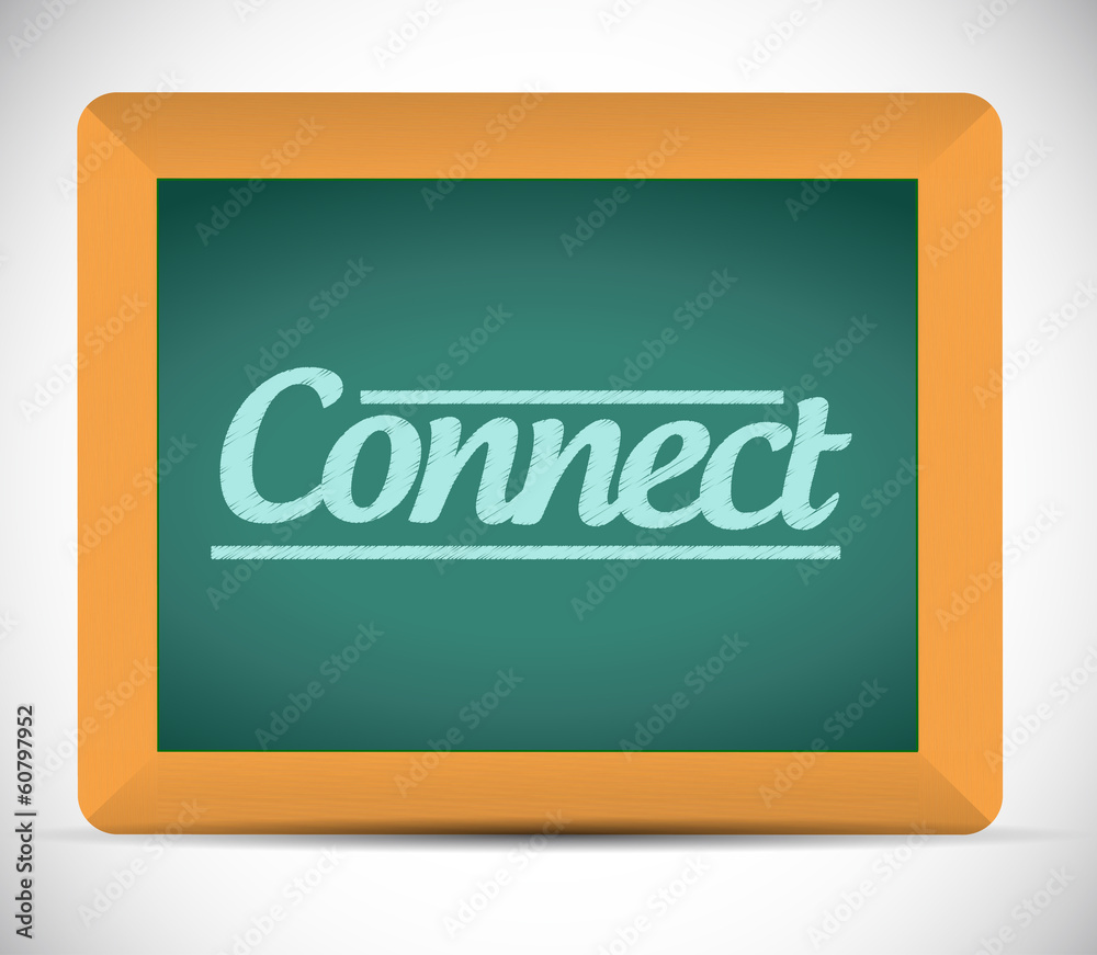 Fototapeta premium connect chalkboard illustration design