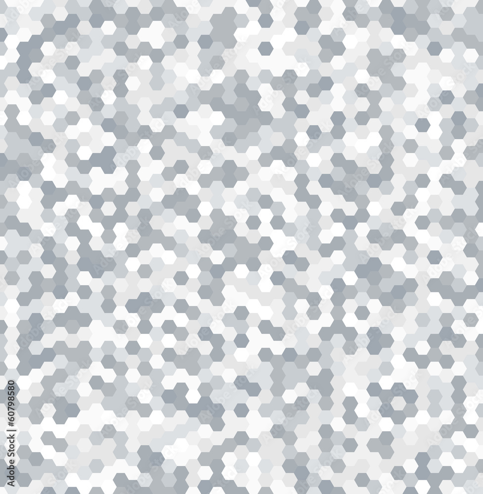 Hexagons in shades of light gray, background + 2 variants inside