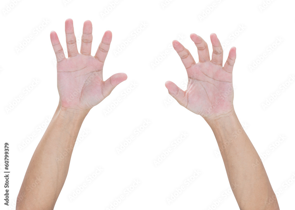 Man hand isolated on whited background with clipping path Man hand isolated on whited background with clipping path