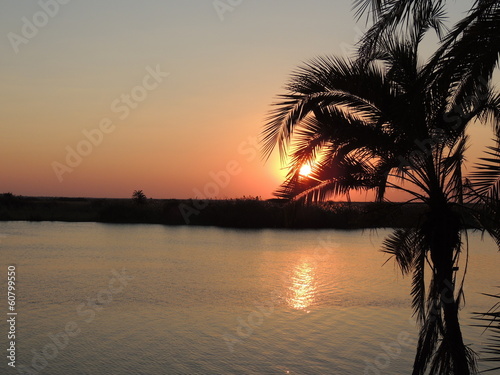 Sonnenuntergang am Chobe