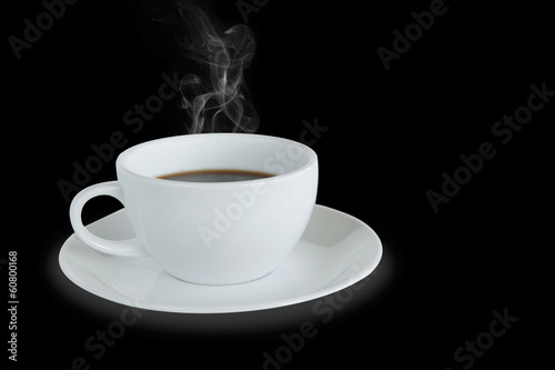 White coffee cup isolated with clipping path