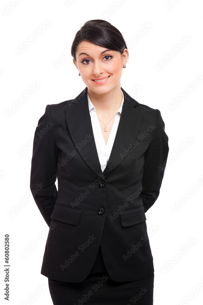 Smiling businesswoman isolated on white Smiling businesswoman isolated on white