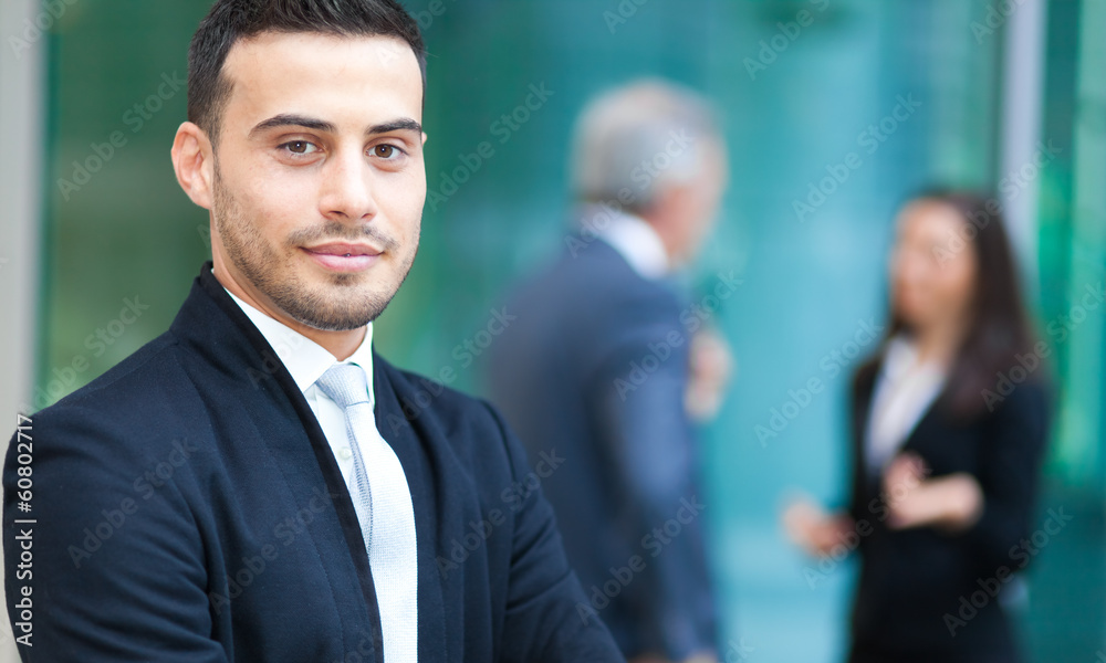Smiling businesspeople Smiling businesspeople