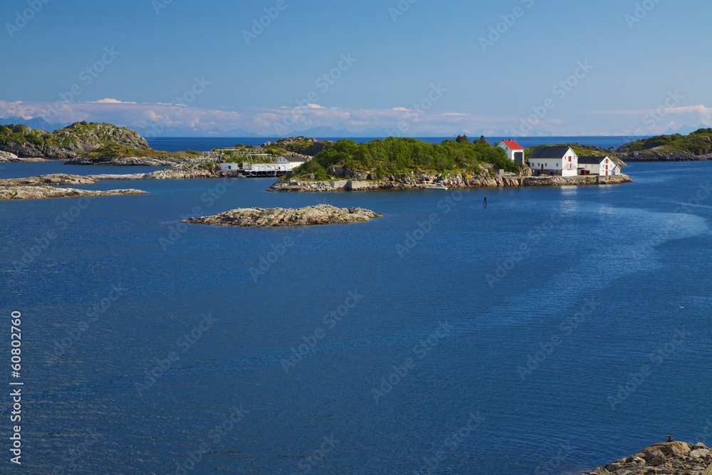 Rocky islets with fishing port