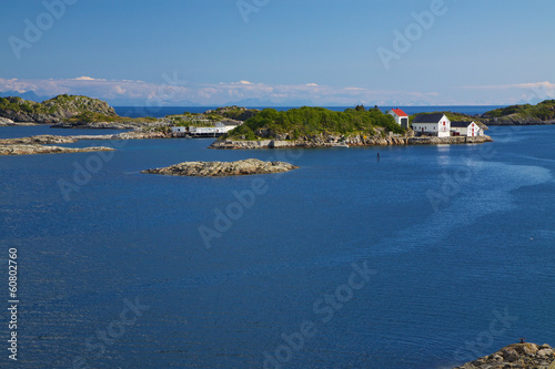 Rocky islets with fishing port