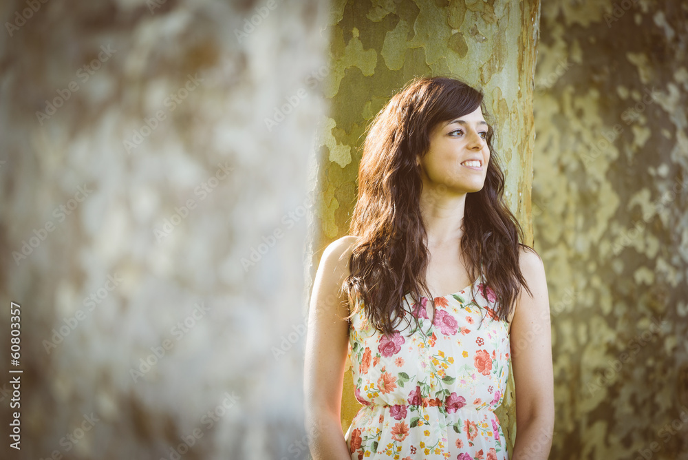 Fototapeta premium Young woman spring portrait