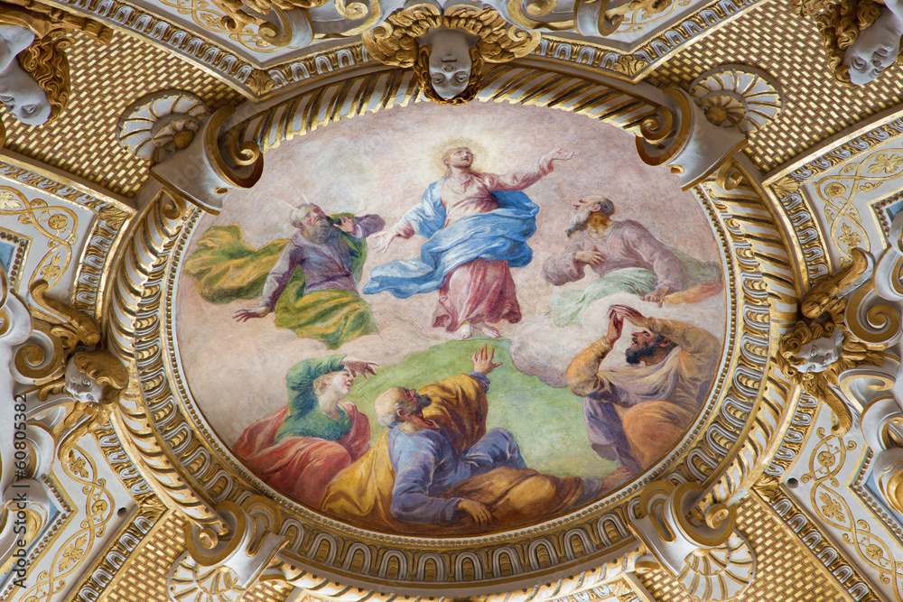 Fototapeta premium Vienna - Baroque fresco of Transfiguration of the Lord