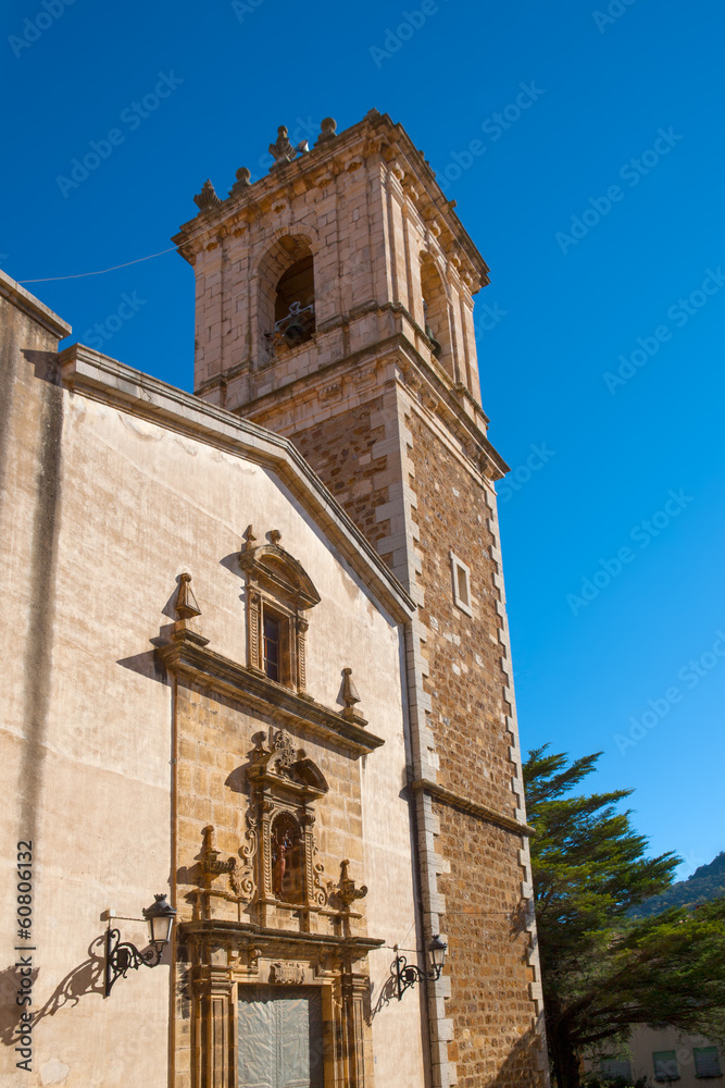 Benassal church facade Benasal in Maestrazgo Castellon