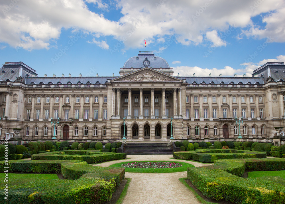 Facade of  Royal Palace in Brussels