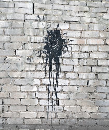 blot on a wall