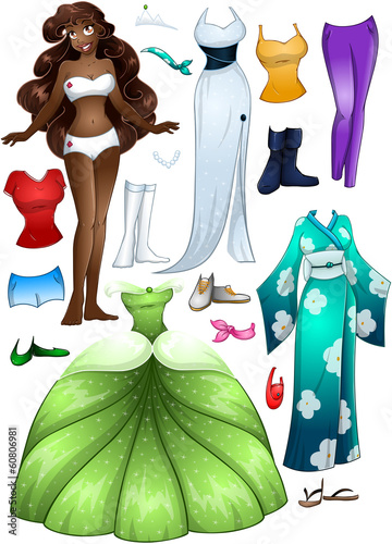 African American Girl Princess Dress Up