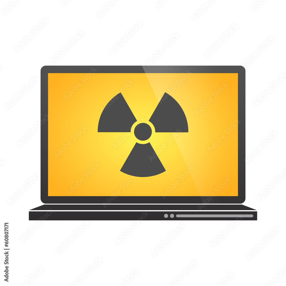 Fototapeta premium Laptop with icon