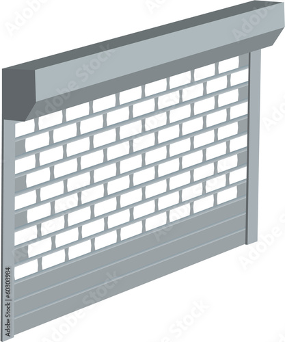 detailed view of sunblinds isolated on white