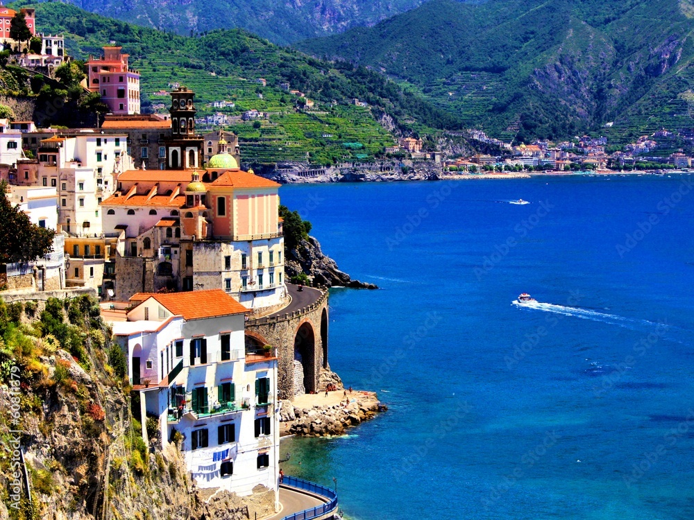 Beautiful village of Atrani along the Amalfi Coast, Italy