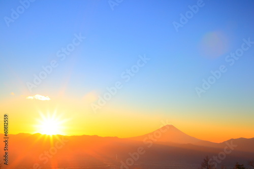 Mt. Fuji with sunrise #60812559