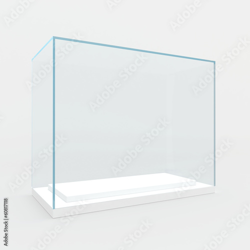 Empty glass showcase